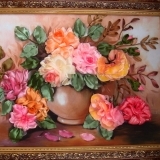 Картина "Розы в вазе"