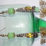 Комплект браслет и серьги "Летний луг"