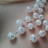 Колье из горного снежного хрусталя "Снежная королева "