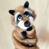 Енотик,игрушка-перчатка.