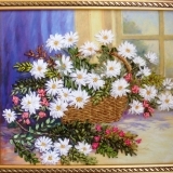 Корзина с ромашками