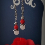 Нежные длинные серьги "Утро"