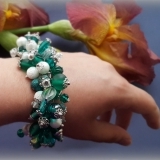 Бирюзовый толстый браслет