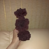 Кожаный ободок для волос, розы