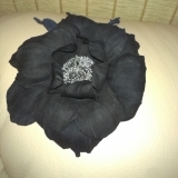 КОЖАНАЯ БРОШЬ-ЗАКОЛКА, ЗАМШЕВЫЙ ЦВЕТОК