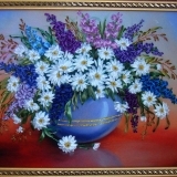 Ваза с ромашками