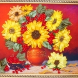 Подсолнухи и калина